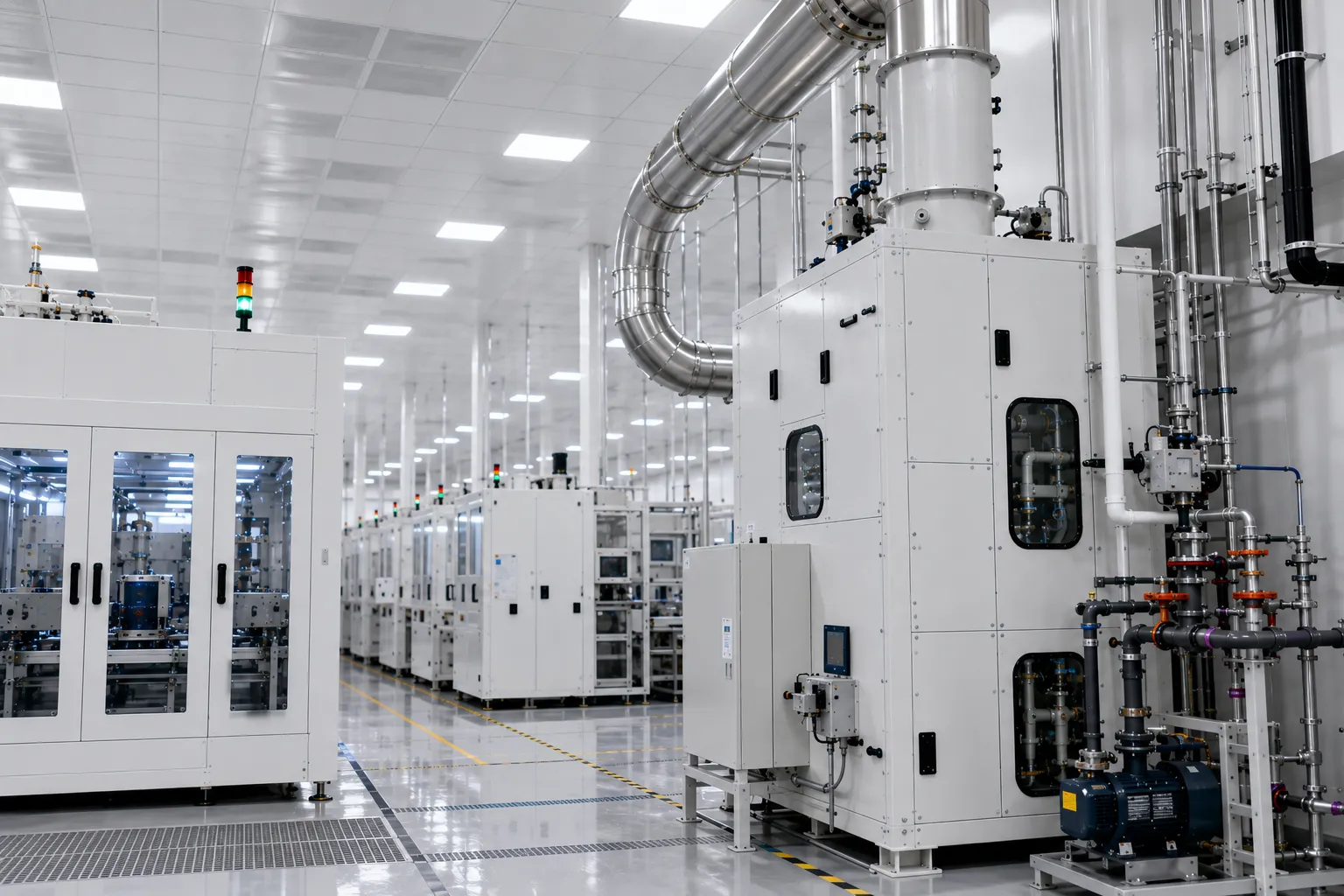KOSEN SEMI High-Precision Semiconductor Scrubber System 3D Rendering