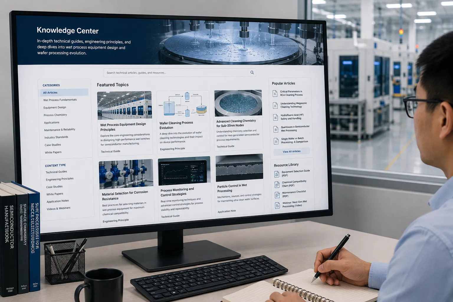 Semiconductor wet process knowledge center