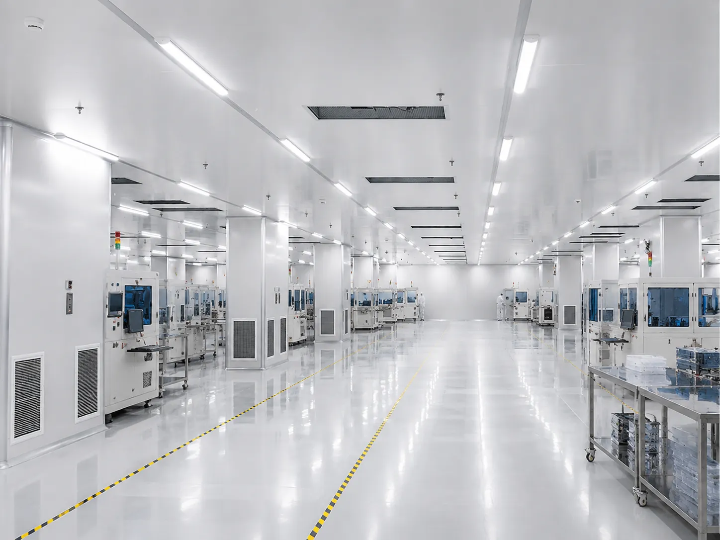 ISO Class 5&ndash;7 Core Assembly Zone Cleanroom for Wafer Cleaning Systems