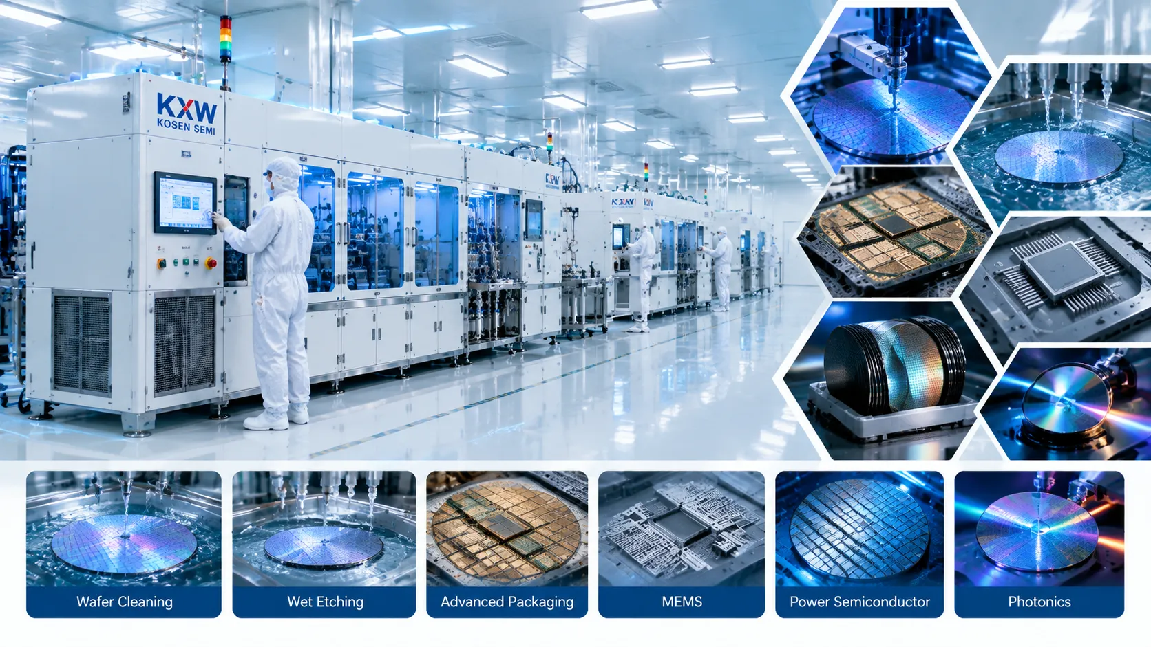 3D Interactive Diagram of Semiconductor Wafer Wet Processing System