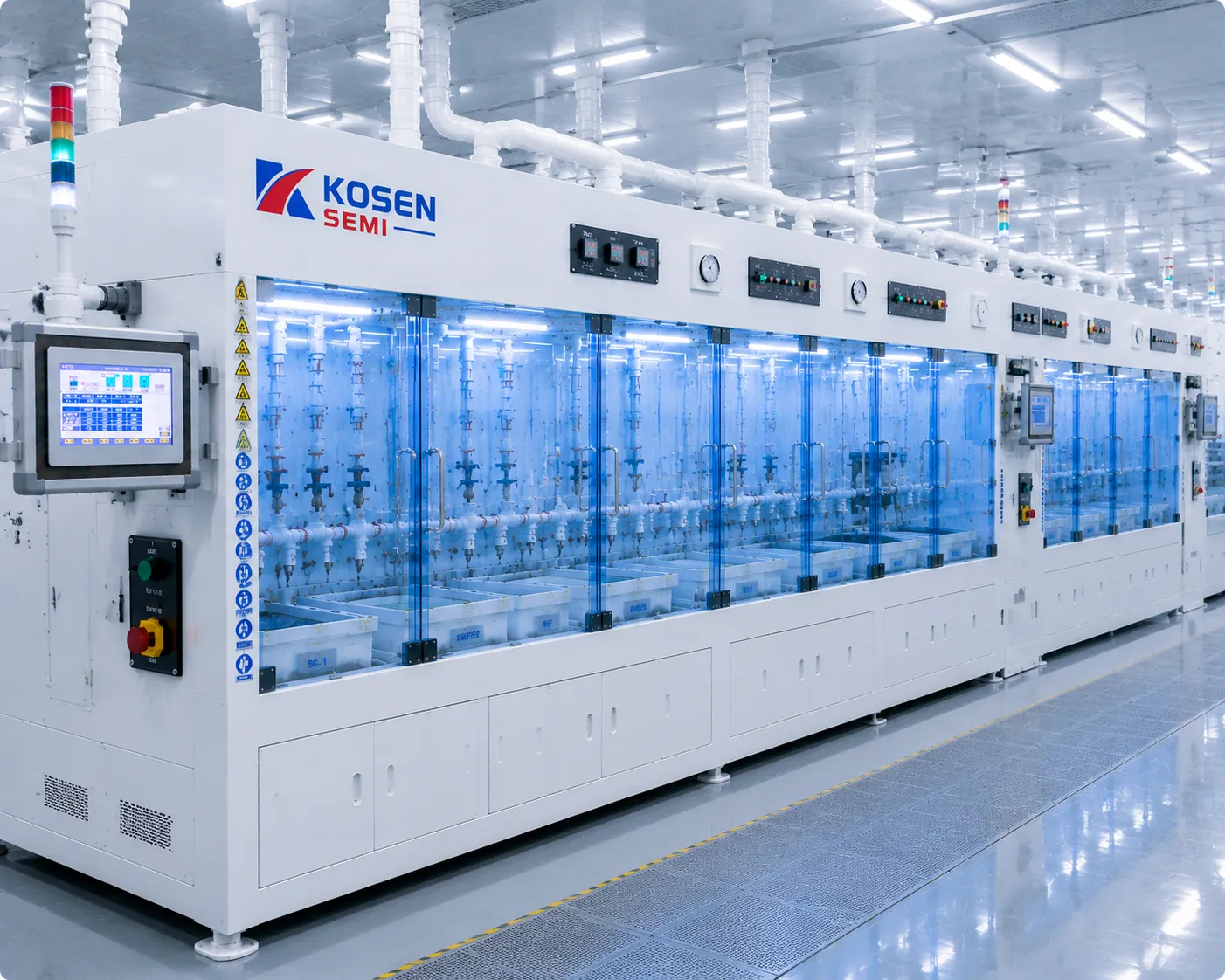 KOSEN SEMI Automated Wet Etching and Cleaning Equipment for IGBT and MOSFET Manufacturing