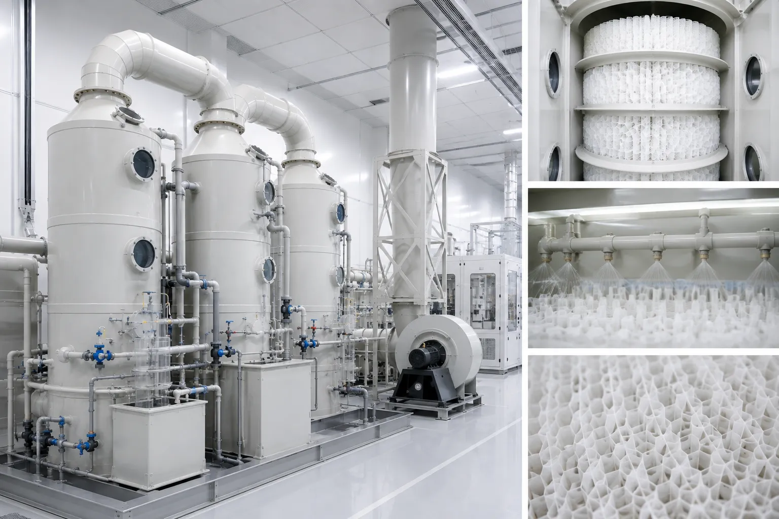 KOSEN SEMI high-efficiency structured packing media for chemical exhaust scrubber mass transfer