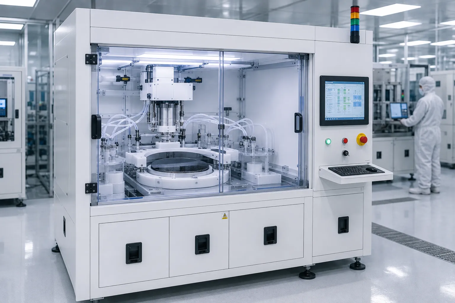 Single wafer cleaning system for advanced semiconductor precision surface preparation