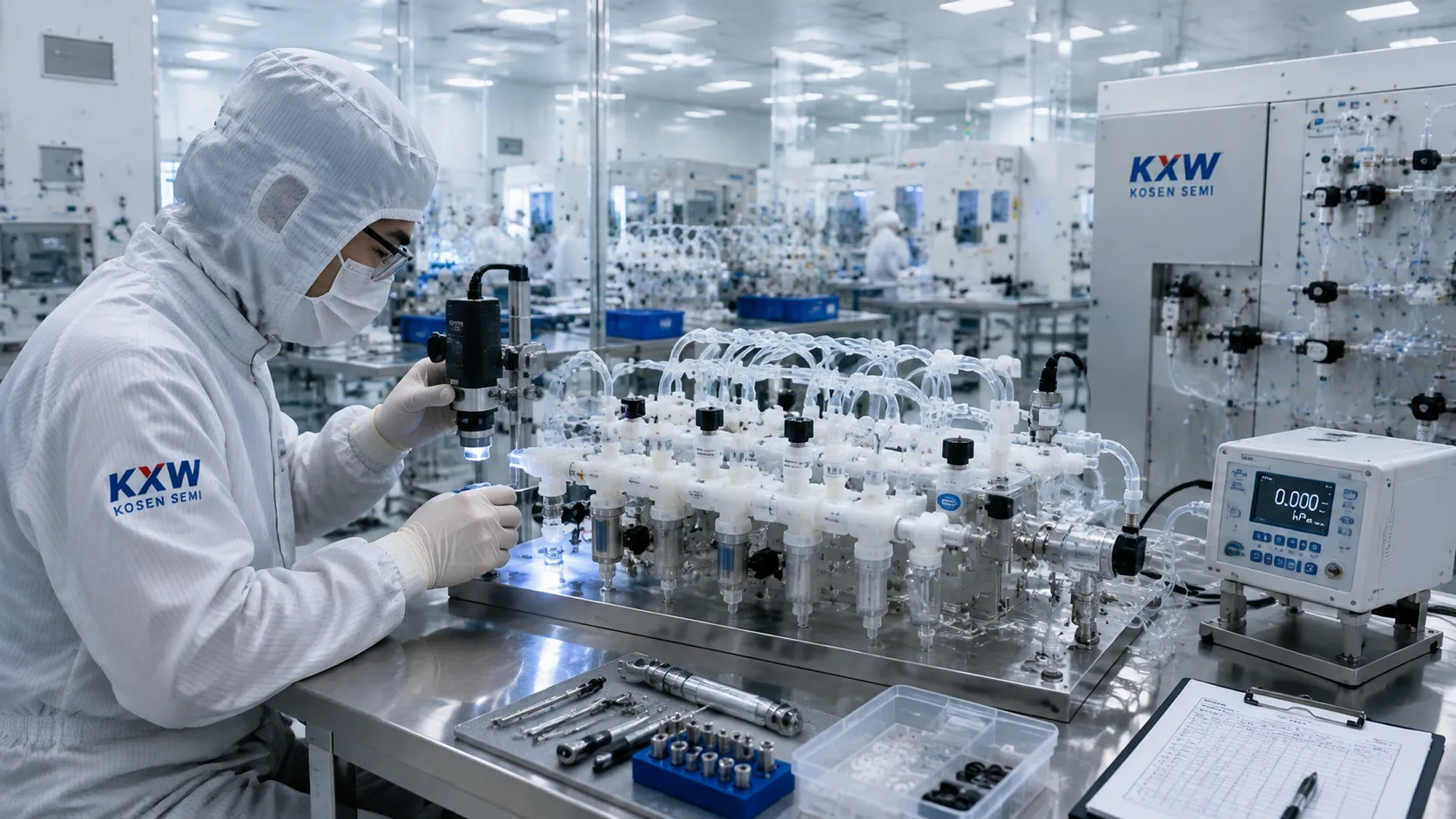 ISO Class 5&ndash;7 cleanroom assembly and testing validation at KOSEN SEMI facility