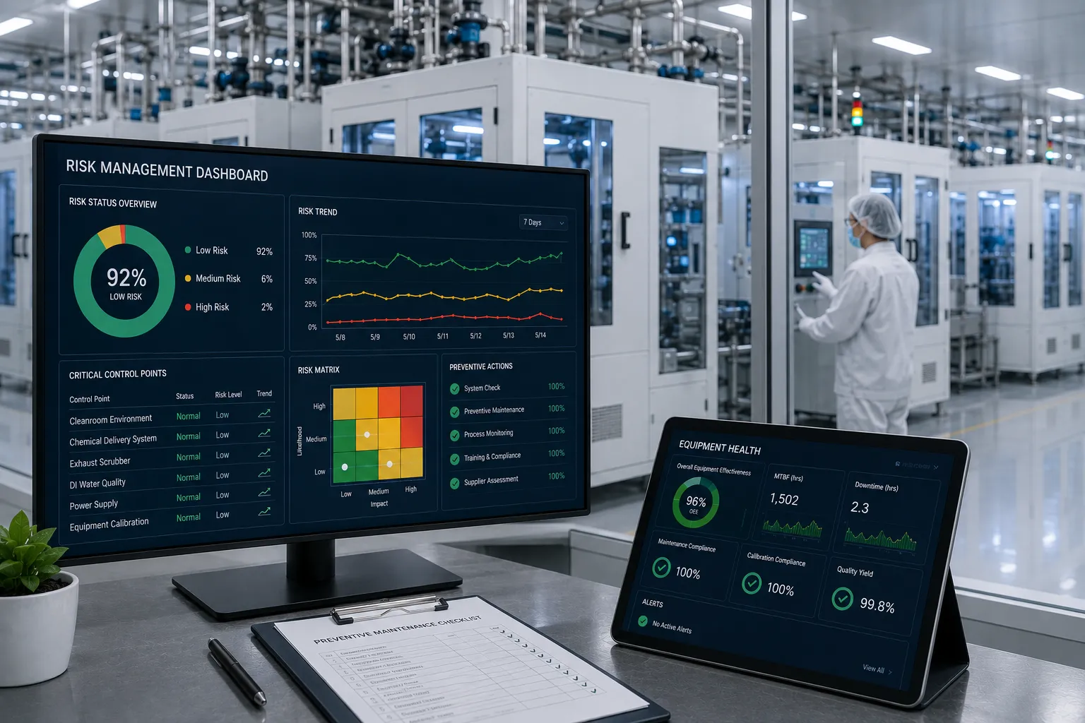 KOSEN SEMI shop floor safety and automated protection matrix