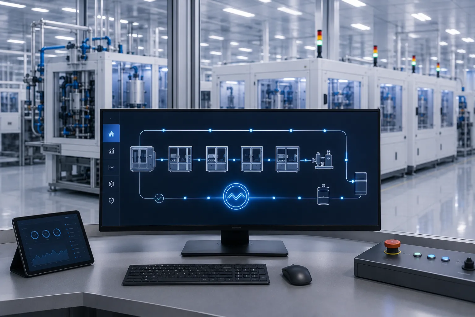 Semiconductor Wet Equipment Automation Controller Visual Representation