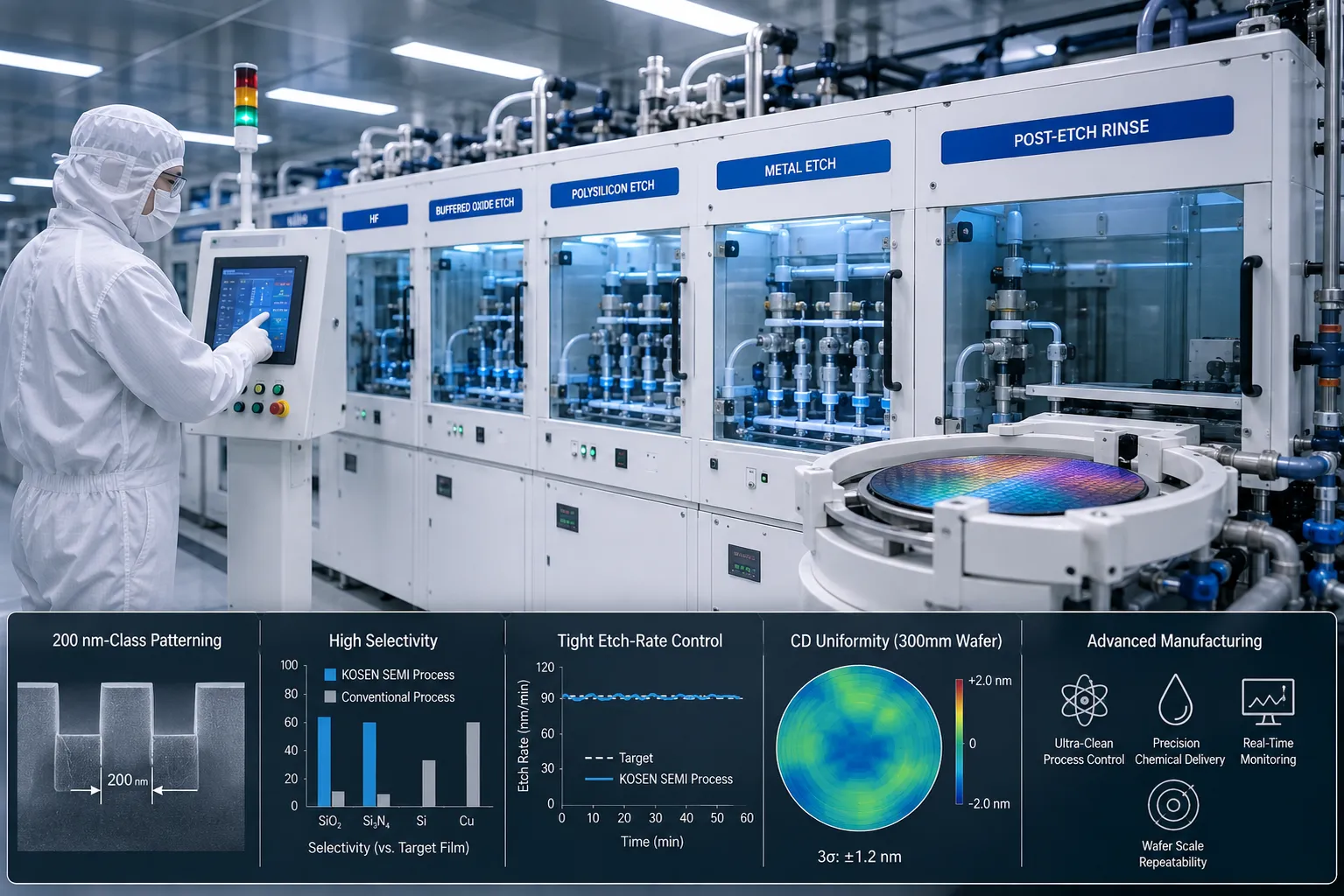 High-Selectivity Wet Etching Chamber
