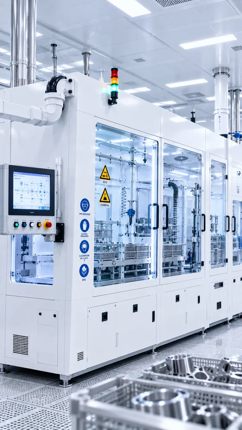 Aerospace and medical chemical passivation equipment