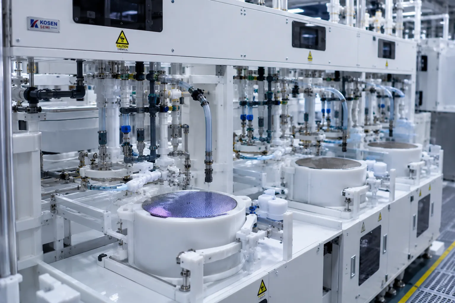 Dedicated custom wet bench solutions for SiC and GaN wafer processing