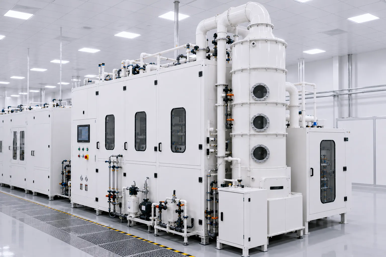 KOSEN SEMI corrosion-resistant acid gas scrubbers for aggressive chemical fumes