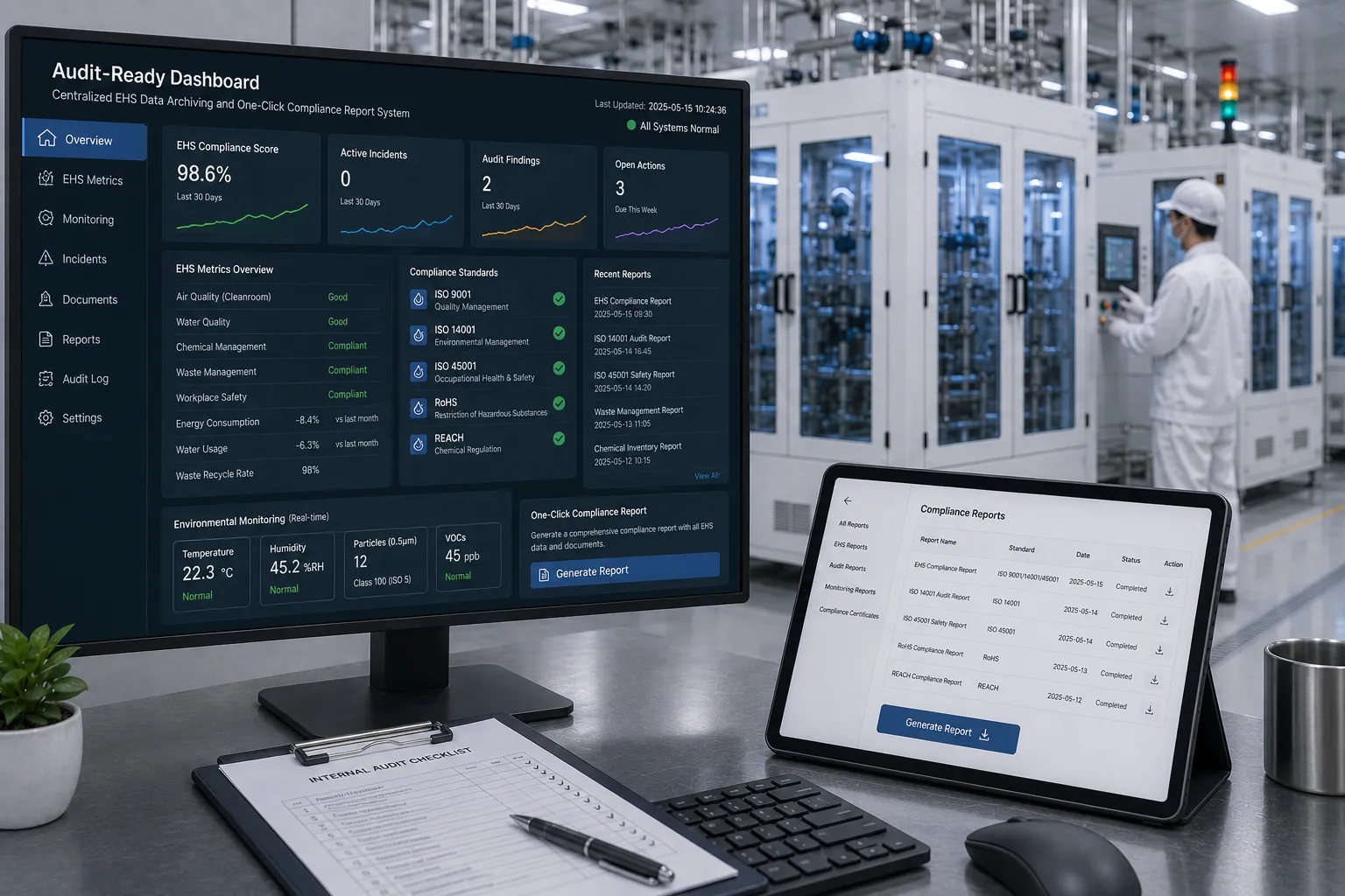 KOSEN SEMI EHS Audit Readiness and Digital Traceability Dashboard