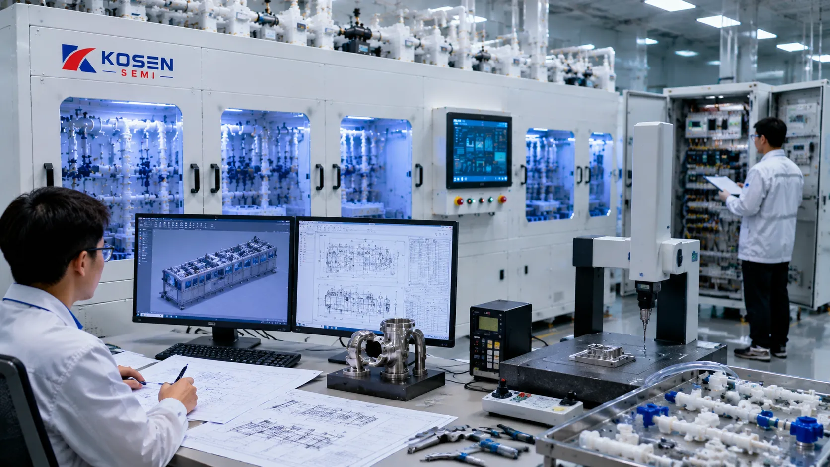 KOSEN SEMI compound semiconductor wet processing equipment schematic