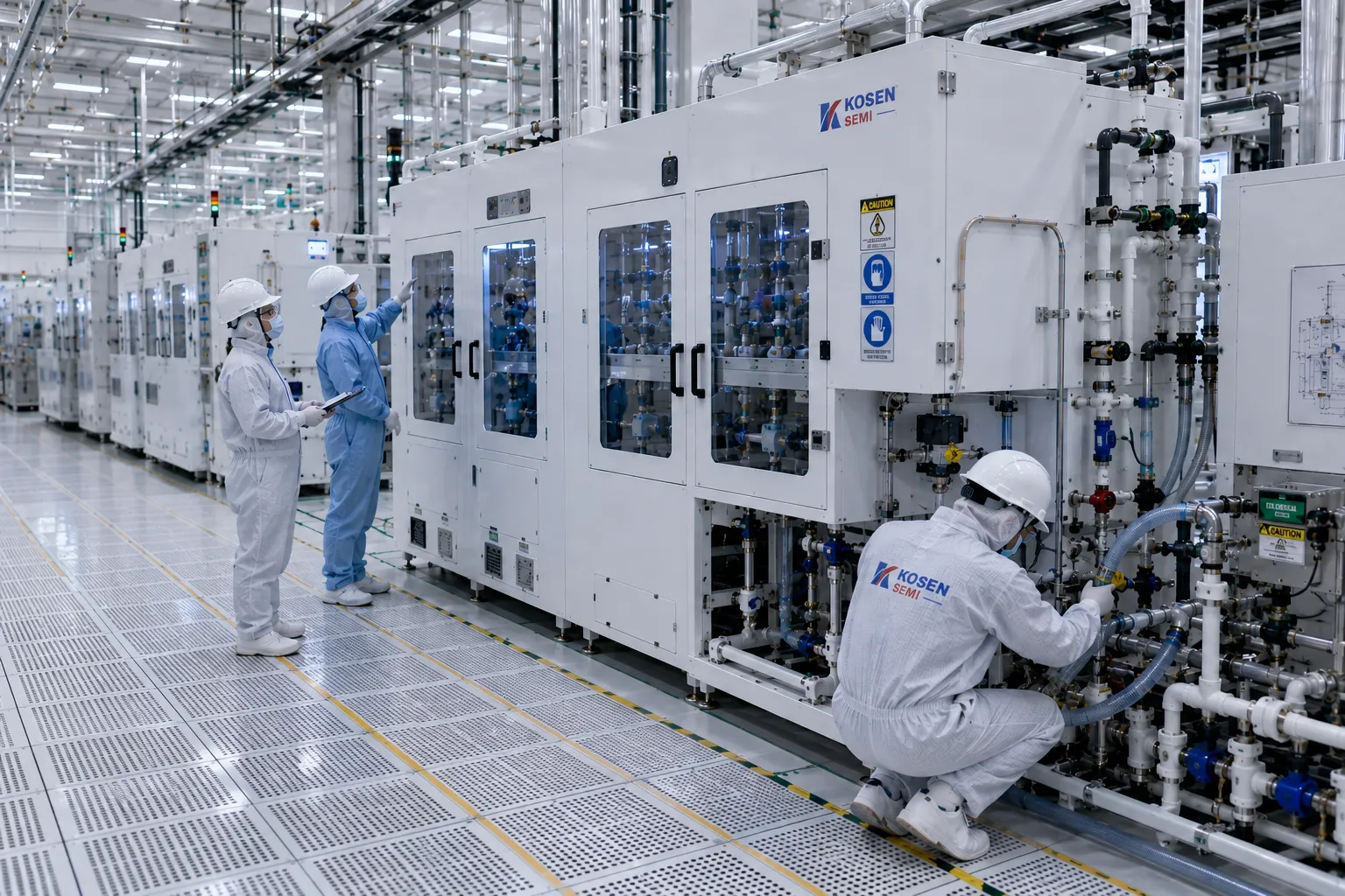 Semiconductor client success stories detailing the cleanroom wet bench fab validation process