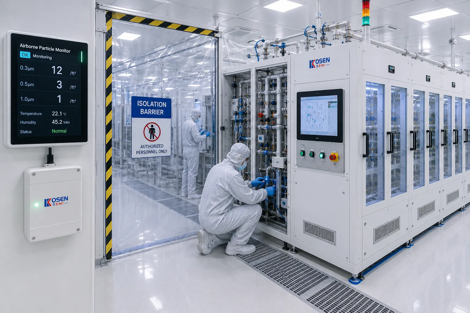 Wet Bench Installation Cleanroom Setup