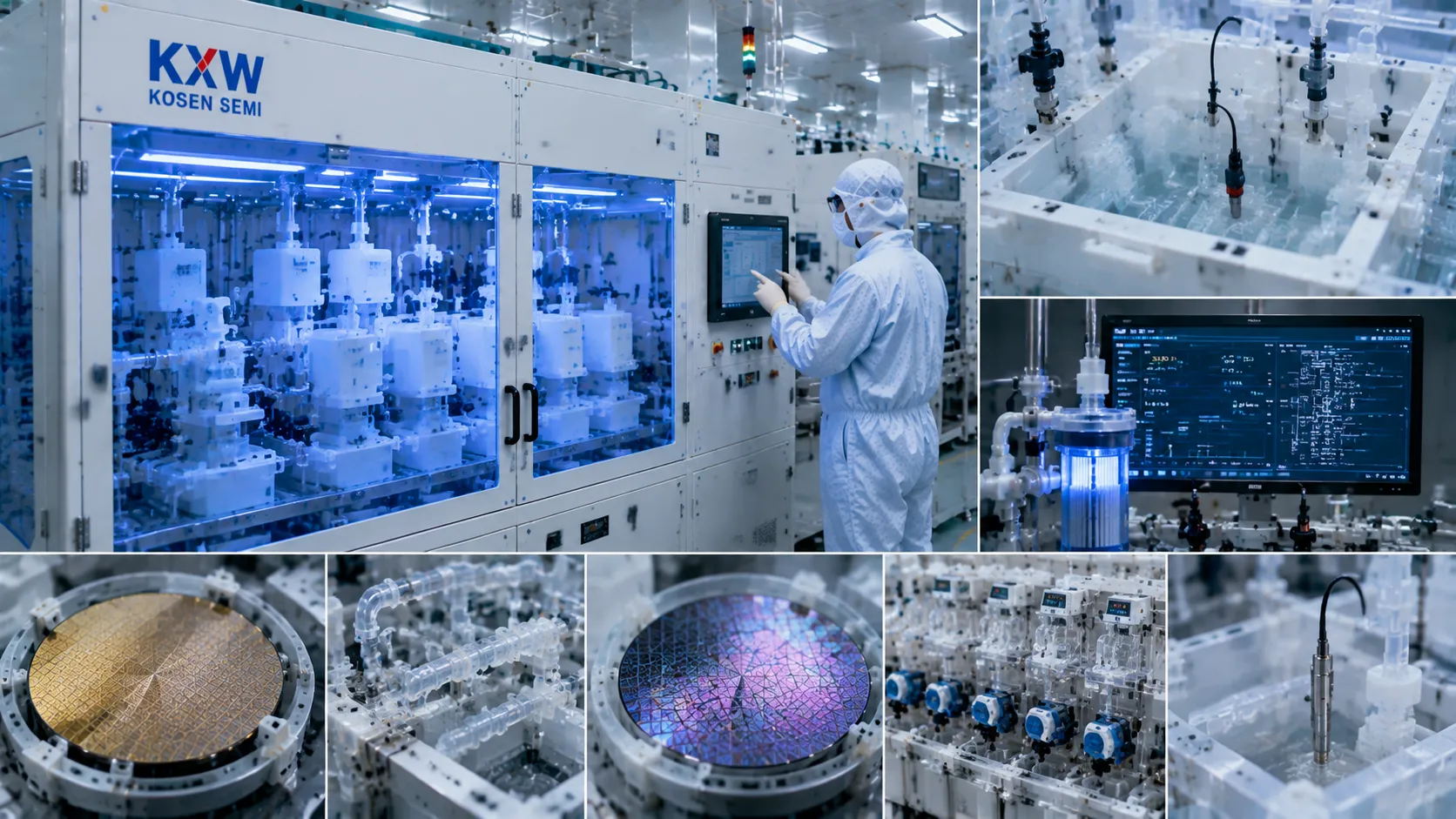 KOSEN SEMI Compound Semiconductor Wet Processing Hardware System
