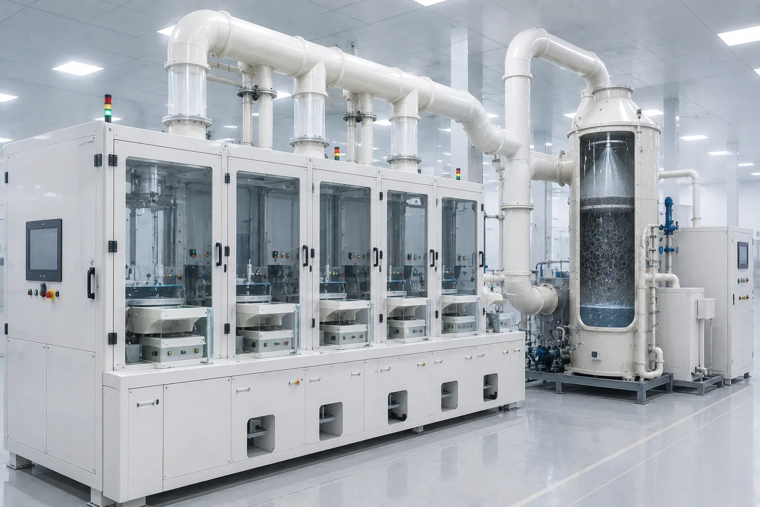 Chemical Mechanical Planarization CMP wet scrubber exhaust integration