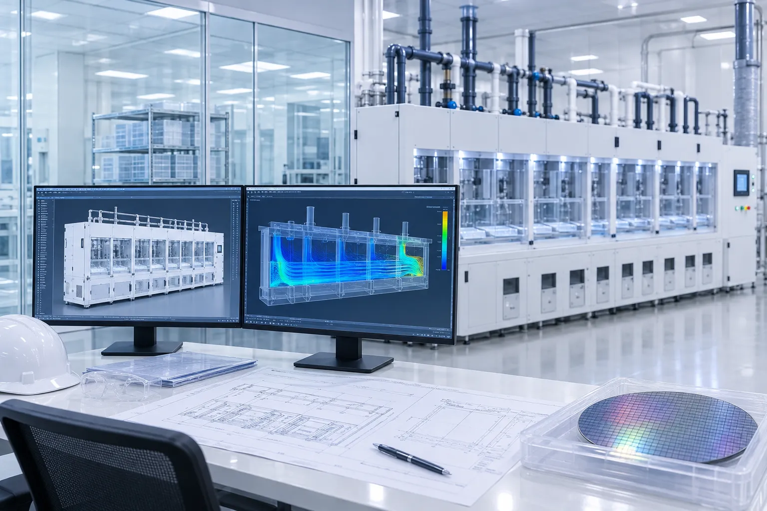 Custom wet process station engineering and manufacturing workflow