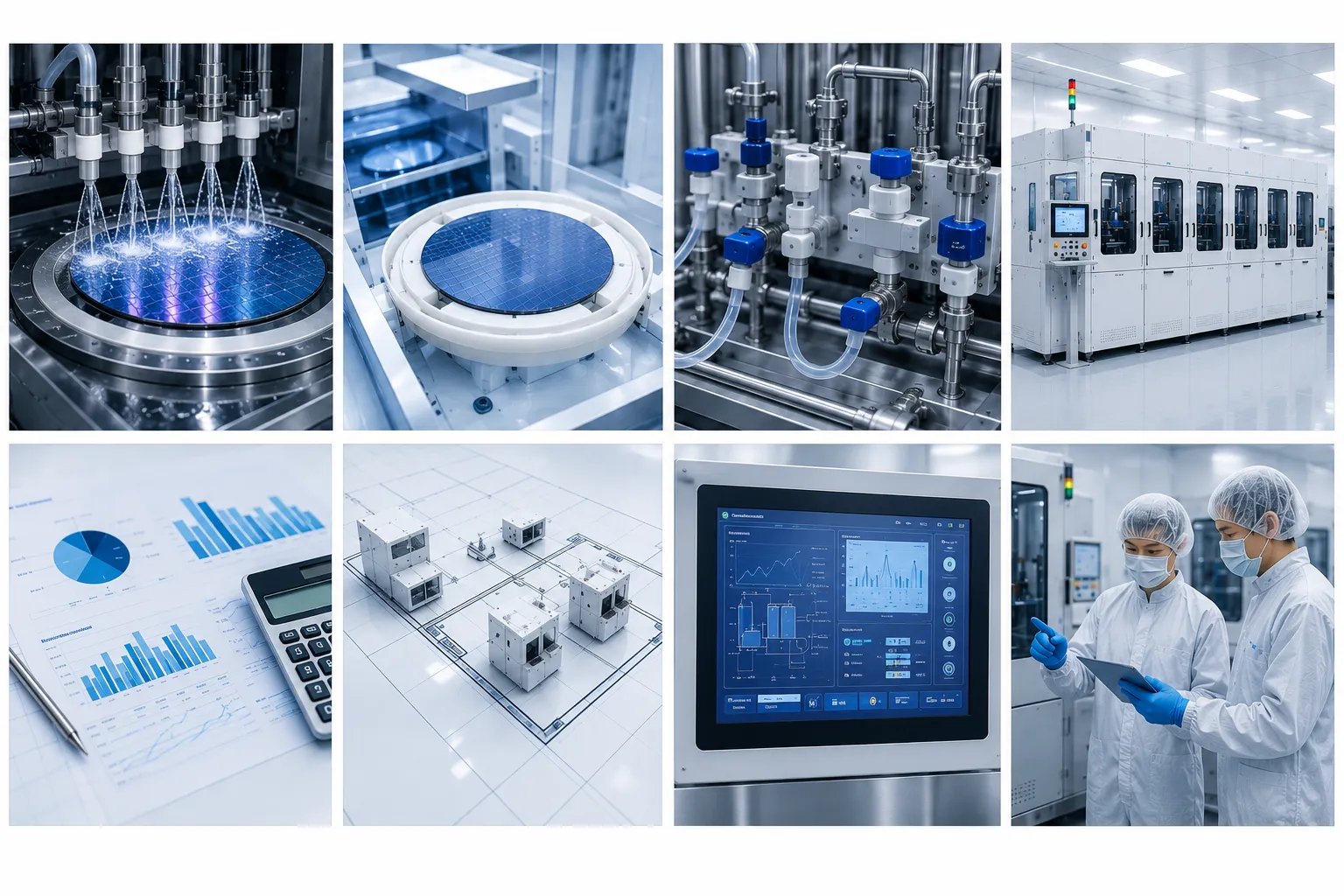Semiconductor wafer cleaning equipment process coverage across FEOL, BEOL, and compound substrates