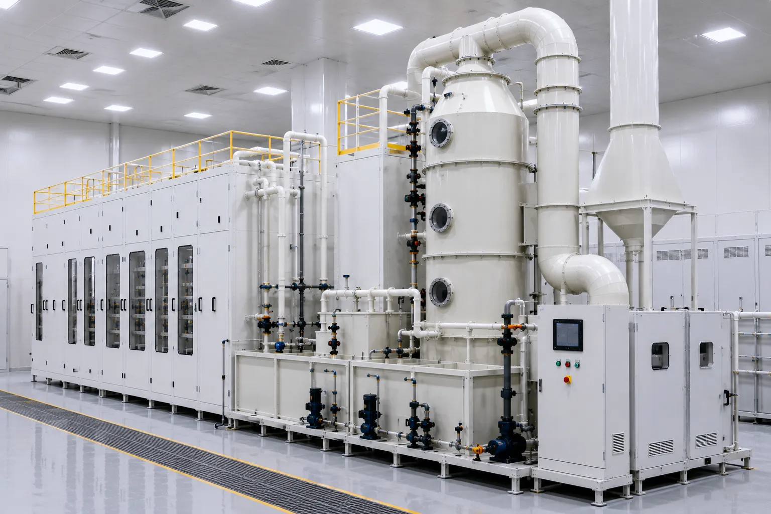 Centralized Facility Exhaust Scrubber System in Semiconductor Fab